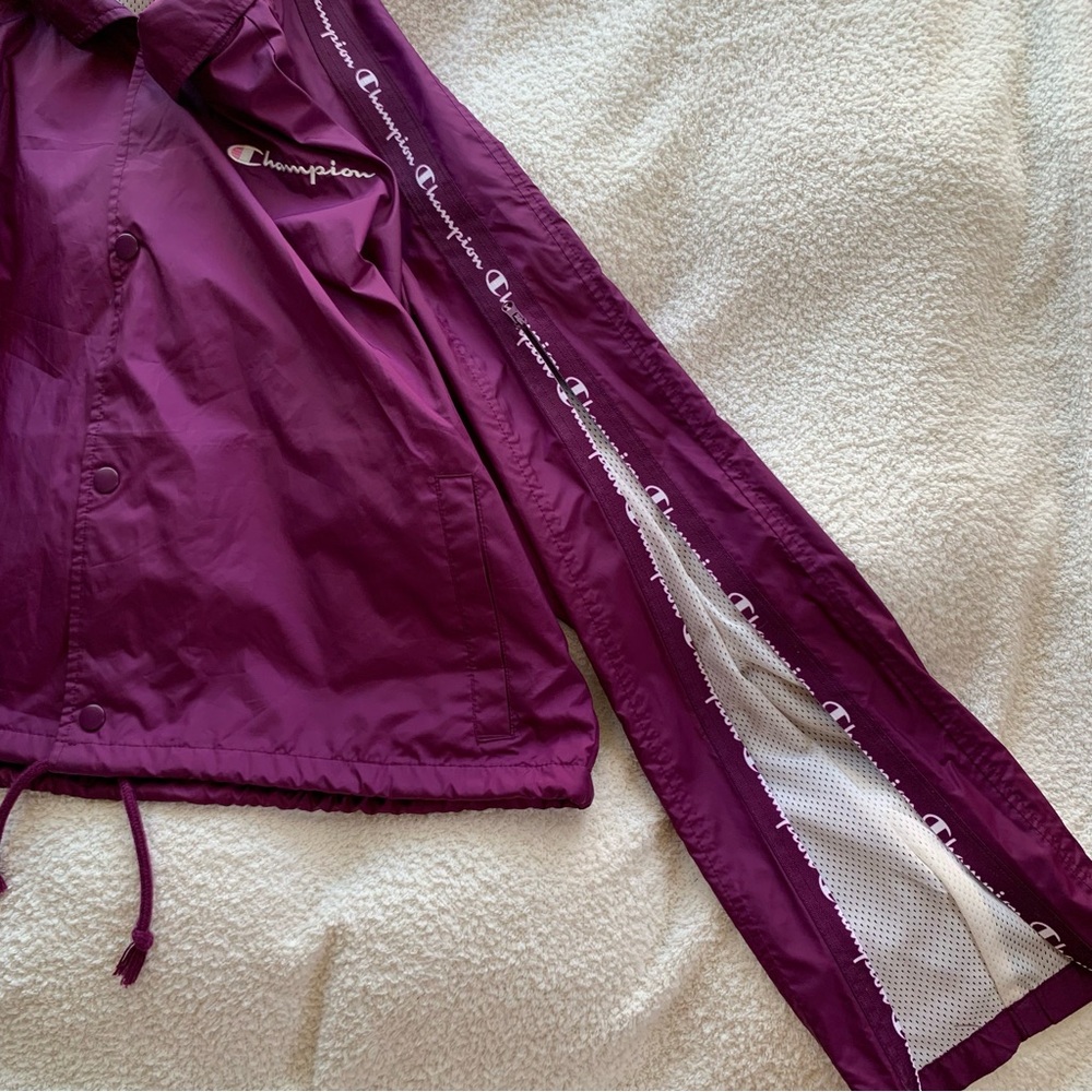 Champion Purple Windbreaker Jacket - Picture 4 of 5